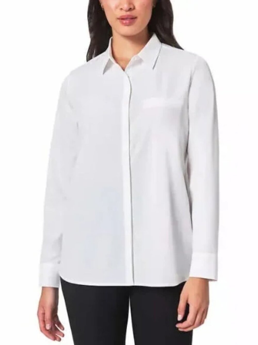 Modern Ambition - White Long Sleeve Casual Button-Up Shirt - Size S